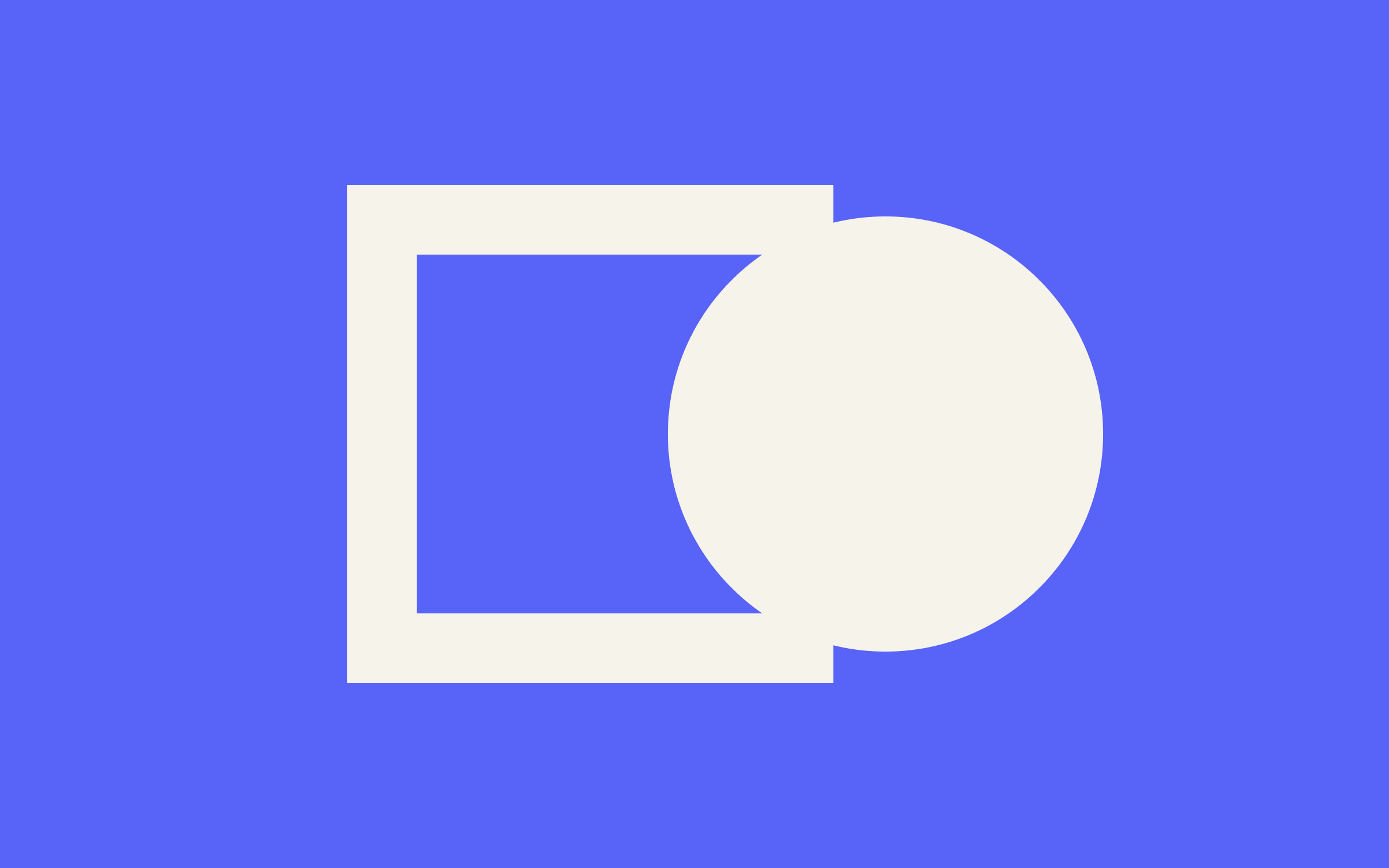 An overlapping Paper square outline and circle on Sapphire